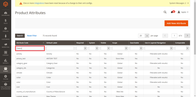 Defining an attribute for Search in Magento 