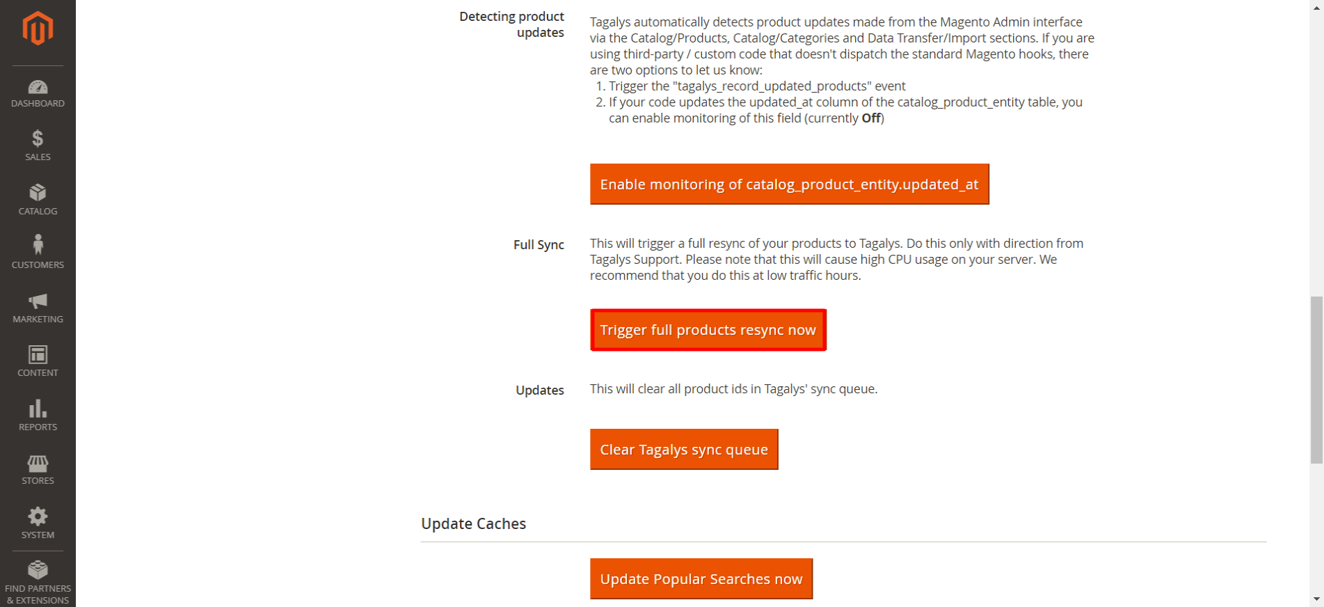 Magento Attributes in Tagalys to define attribute importance