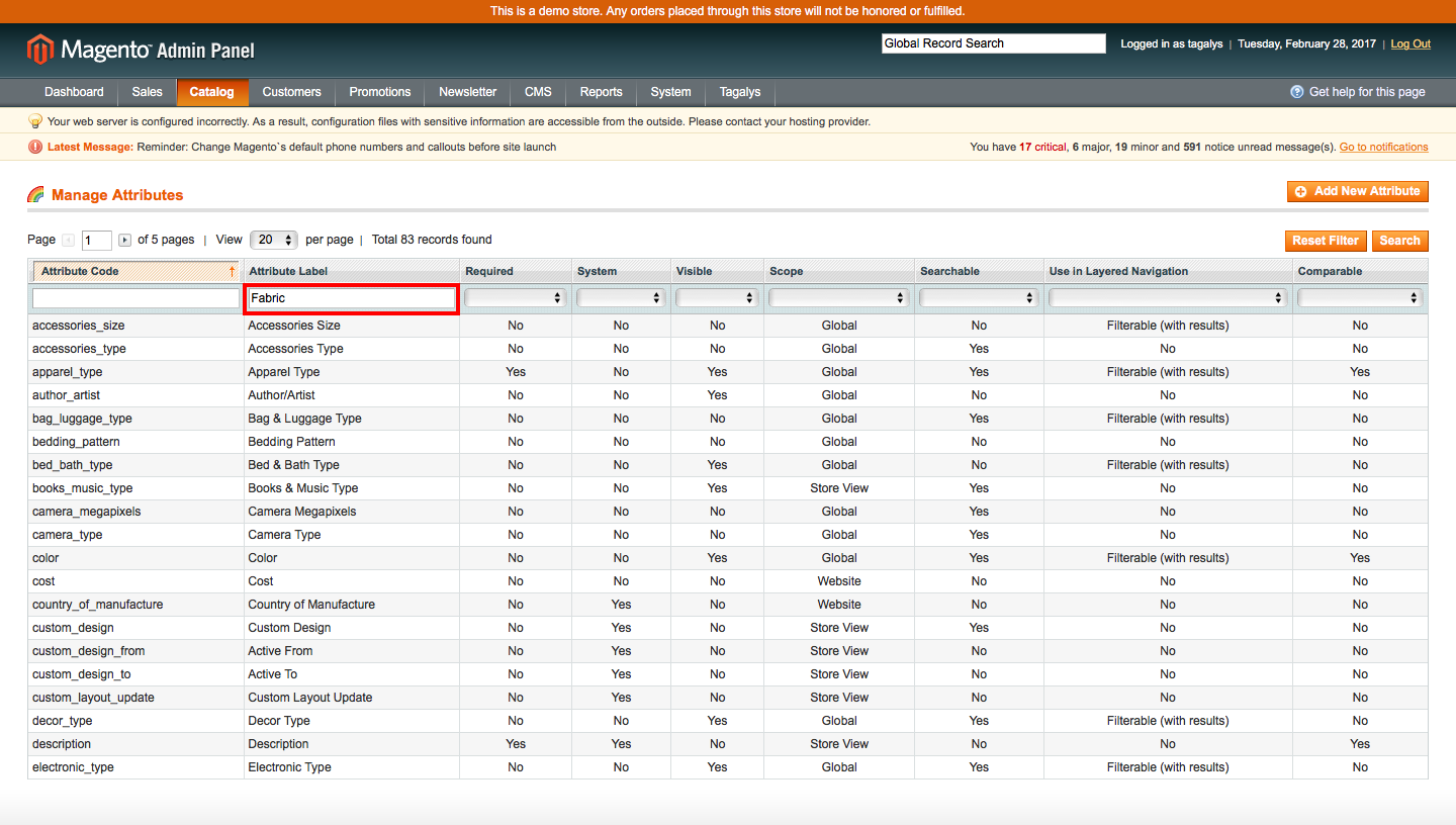 Attributes not showing as Filters or Facets in Magento