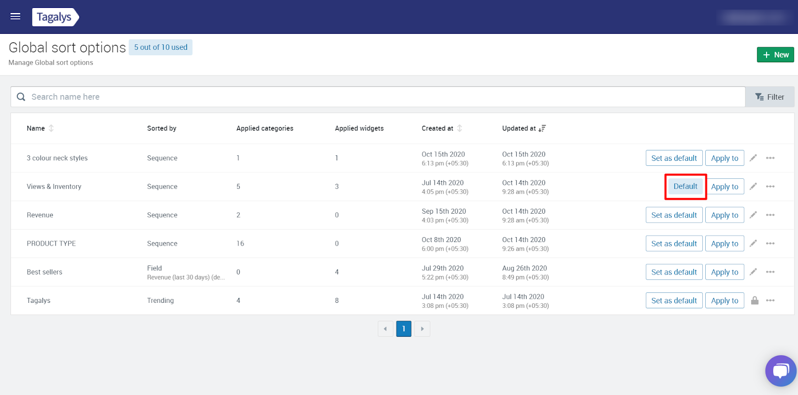 Global Sort Option (GSO) in Tagalys