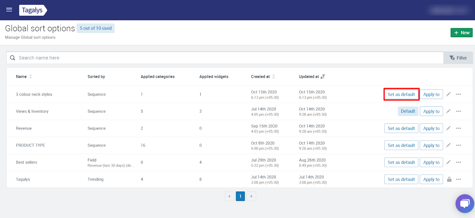 Creating a new Global Sort option in Tagalys